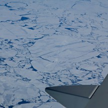 Ice in the Ocean between Greenland and Canada